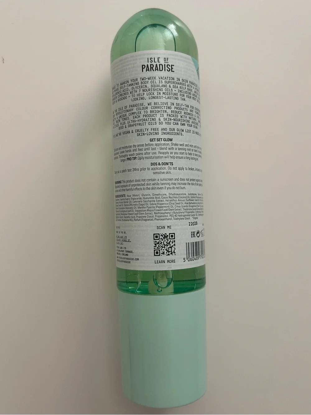 Isle of Paradise Medium Self-Tanning Oil Mist -Medium